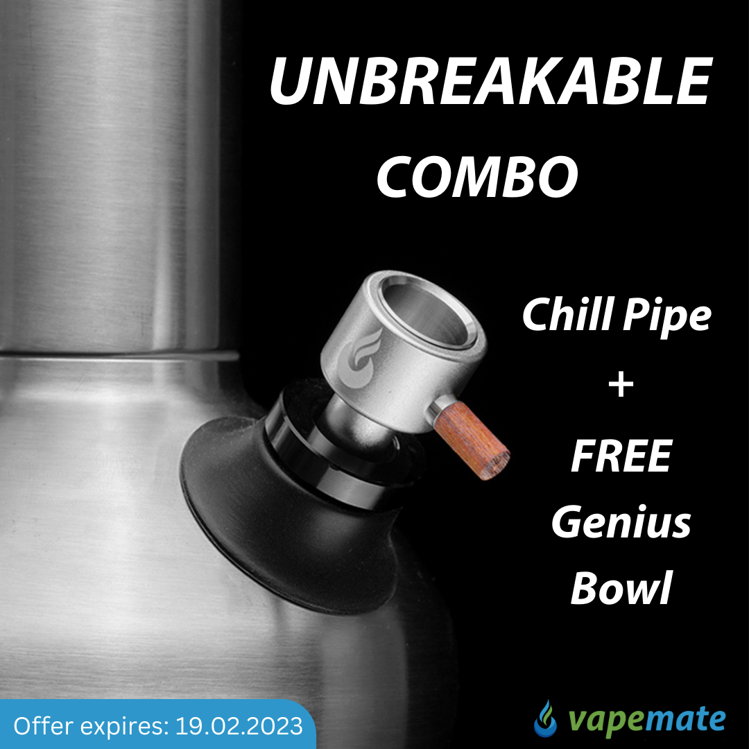 An Unbreakable Combo - For a limited time all purchases of The Chill Steel Pipe will come with a FREE Genius Bowl!